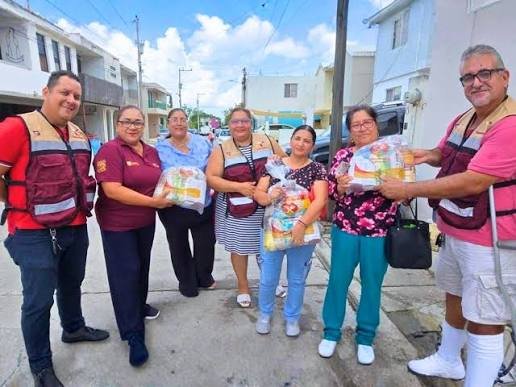 Hogares de Tampico reciben apoyo alimentario mediante esquema estatal de bienestar
